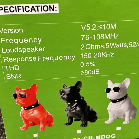 Dog Portable Wireless Speaker in White - Picture 8 of 11